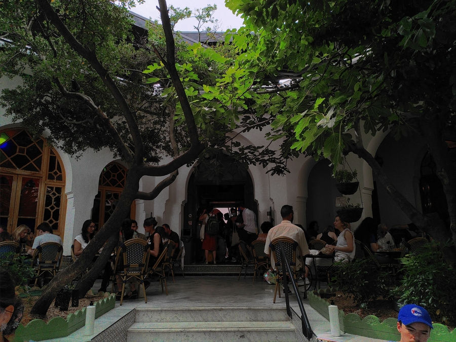 The courtyard from the entrance.